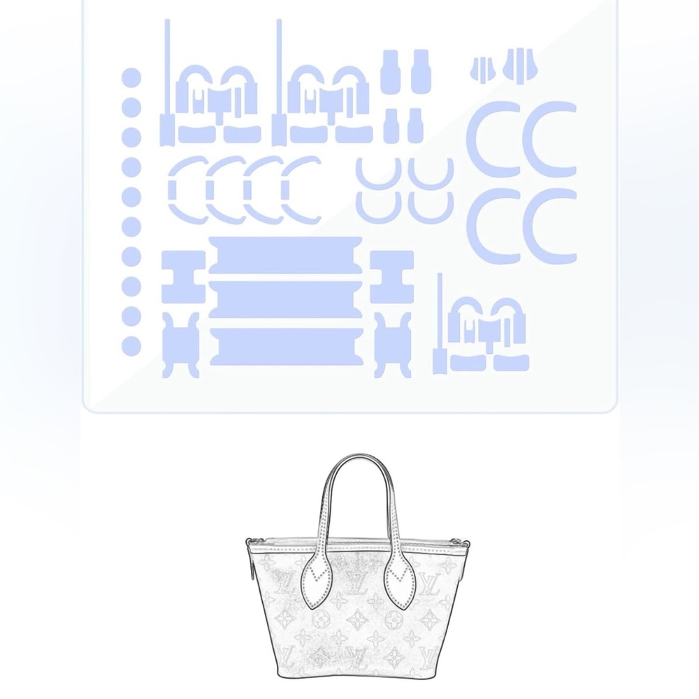 Louis Vuitton Neverfull BB Purse BagArmour Hardware Protection Film Stickers